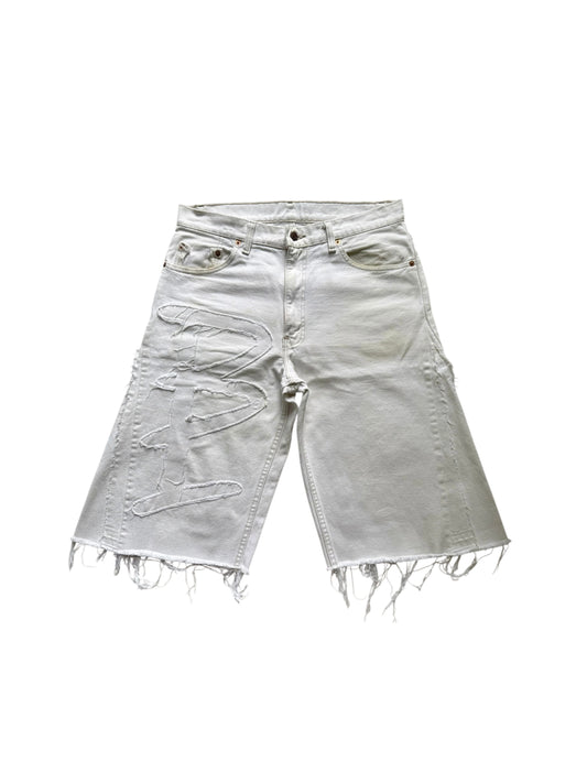 Denim Shorts White