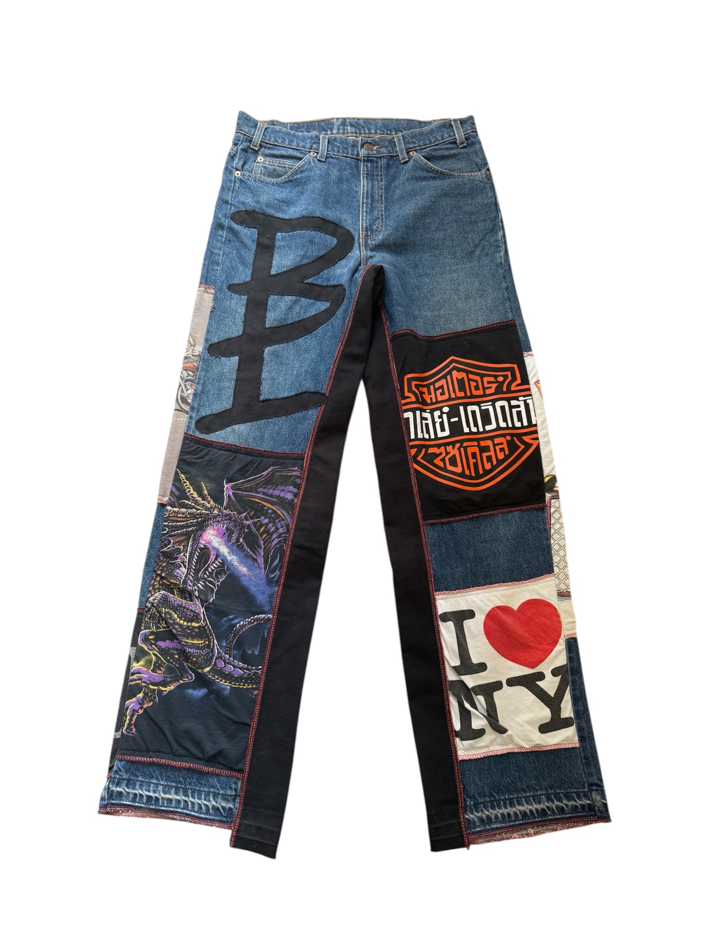 Denim Multi T-shirt Black