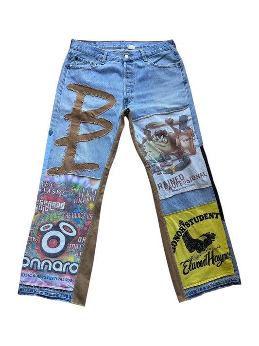 Denim Multi T-shirt Khaki